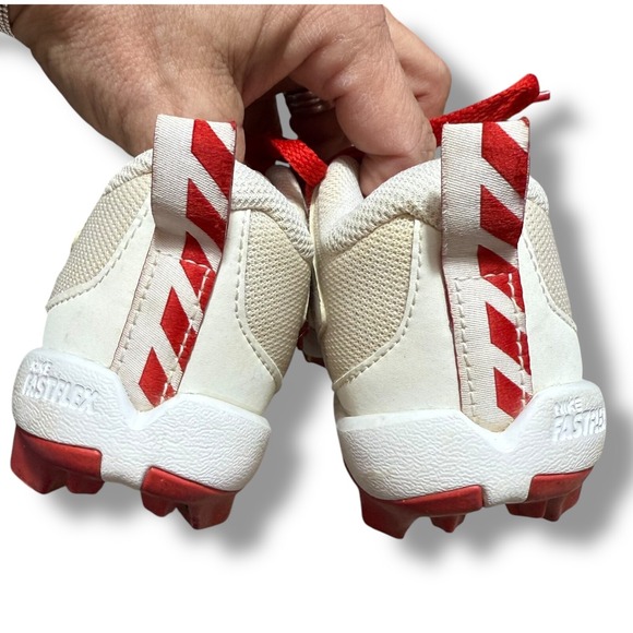 Nike Vapor Untouchable Shark 3 Fastflex Football Cleats Red White Youth Size 11C - Picture 8 of 12